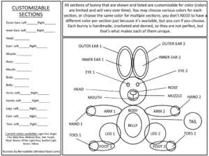 Customizable bunny template / order form.