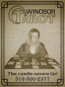 Old newspaper clipping Ad of Lady of Light with Tarot reading Price List